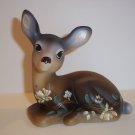 Fenton Glass Fawn Deer Honeysuckle Flowers Figurine Ltd Ed #1/10 GSE Kim Barley