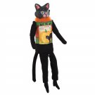 Calix Black Cat Canned Pumpkin Vintage Advertising Style Halloween Doll Decoration
