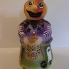 Fenton Glass Trick or Treat Halloween Pumpkinhead Figurine Cat LE Barley #6/12