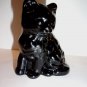 Mosser Handmade Glass Black Persian Cat Kitten Figurine Made in USA!