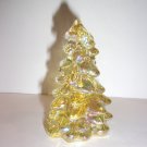Mosser Glass Honey Amber Gold Carnival 2.75" Mini Christmas Tree Figurine