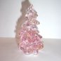 Mosser Glass Rose Pink Carnival Iridized 2.75" Mini CHRISTMAS TREE Figurine