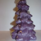 Mosser Glass 5.5" Eggplant Purple Christmas Tree Figurine Holiday Made In USA!