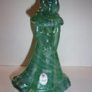 Fenton Art Glass Green Slag Carnival Iridized Bridesmaid Doll Figurine Limited