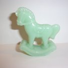 Fenton Glass Jadeite Jade Green Hobby Horse Figurine FAGCA Exclusive