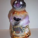Fenton Glass Happy Fall All Halloween Pumpkinhead Figurine w Cat LE Barley #6/9
