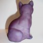 Fenton Glass Eggplant Purple Clover Mouse Sitting Cat Figurine Ltd Ed Kibbe #10/22