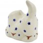 Polish Pottery Longhorn Stars Americana Cat Kitten Figurine Bolesawiec Stoneware