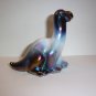 Fenton Glass Amethyst Purple & White Slag Carnival Iridized Dinosaur Figurine