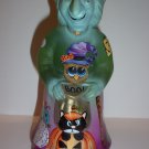 Fenton Glass Halloween Fun Witch Figurine Owl & Black Cat Ltd Ed Kim Barley #8/24
