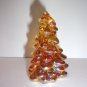 Mosser Glass Amber Carnival Iridized 2.75" Mini CHRISTMAS TREE Figurine