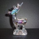 Mosser Glass Crystal Carnival Christmas Reindeer Deer Figurine Made In USA!