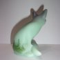 Fenton Glass Jadeite Green Chickadee Berries Pine Fox Figurine LE #4/33 M Kibbe