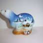 Fenton Glass Home Sweet Home Cabin Deer Polar Bear Figurine LE #4/35 Kim Barley