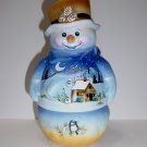 Fenton Glass Home Sweet Home Cabin Deer Snowman Fairy Light Ltd Ed #22/39 Barley