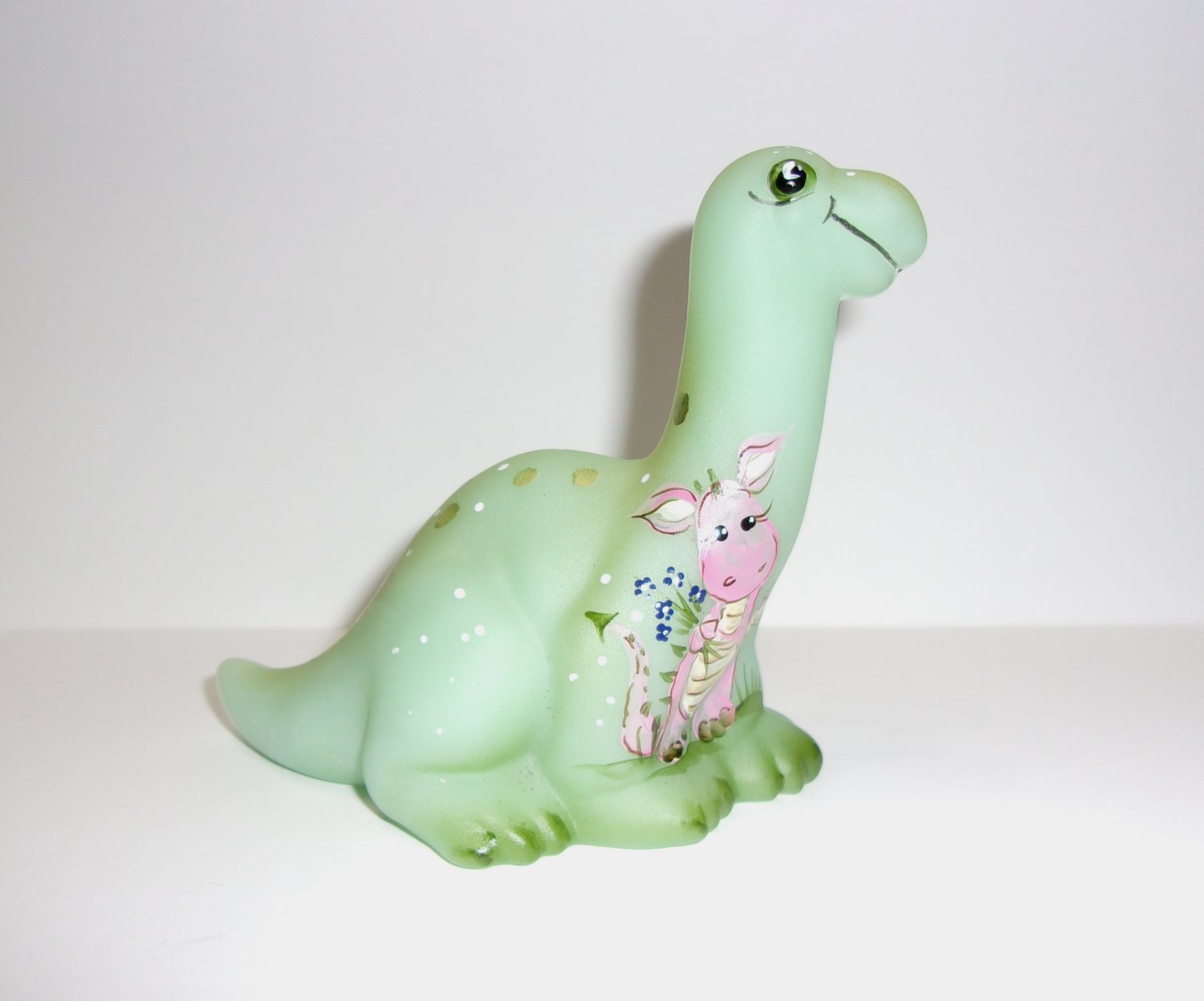 Fenton Glass Jadeite Green Pinky Dragon Dinosaur Figurine Ltd Ed GSE #31/42 Kibbe