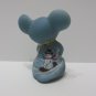 Fenton Glass Blue Sledding Snowman Christmas Mouse Figurine NFGS Ltd Ed Burton