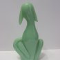 Viking Mold Epic Line Jadeite Jade Green Glass Sitting Dog Figurine Mosser Made USA