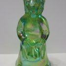 Fenton Glass Green Opalescent Carnival Halloween Witch Figurine by Mosser Made In USA!