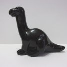 Fenton Glass Jet Black Dinosaur Figurine Mosser Made In USA