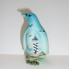 Fenton Glass "Sunset Lighthouse" Penguin Figurine Ltd Ed #17/42 M Kibbe