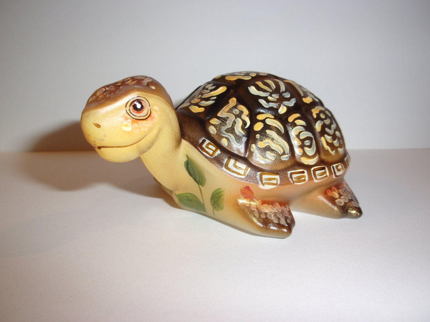 Fenton Glass Golden Boy Natural Painted Turtle Figurine Ltd Ed GSE #18/ ...