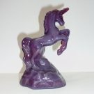 Mosser Glass Eggplant Purple Mystical Unicorn Figurine Former Fenton Mold