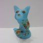 Fenton Glass Blue Sunflower Delight Fox Figurine Ltd Ed #19/30 GSE Kim Barley