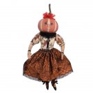 Penelope Pumpkin Head Girl Halloween Joe Spencer Gathered Traditions Art Doll