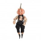 Parnell Pumpkin Head Scarecrow Halloween Joe Spencer Gathered Traditions Art Doll