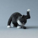 Dubout Cat Statue Grooming Time Grande Toilette Humorous Cat Washing French Art