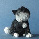 Dubout Cat Statue Kitty Wash Kitten Licking Fur Humorous Figurine French Art