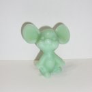 Fenton Glass Jadeite Jade Green Mouse Figurine Mosser Made In USA