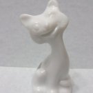 Fenton Art Glass Milk White 4" Happy Kitty Cat FAGCA Exclusive Authentic 2007