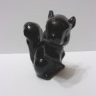 Fenton Glass Jet Black Squirrel Figurine FAGCA Exclusive 2022 by Mosser Glass