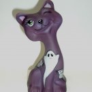 Fenton Glass Purple Halloween Happy Cat Ghost Mice Figurine FAGCA LE 27 S Davis