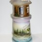 Fenton Glass Gone Fishin' Bass Fishing Lighthouse Fairy Light Lamp Ltd Ed #5/44 Kibbe