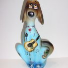 Fenton Viking Glass Blue Epic Dog Figurine Rock N Roll Hound Ltd Ed #11/45 Kim Barley