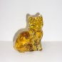 Mosser Glass Amber Golden Persian Cat Kitten Figurine Paperweight