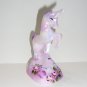 Fenton Glass Rosie Pink Carnival Hearts Unicorn Figurine Ltd Ed #7/66 M Kibbe