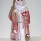 Fenton Glass Rose Vintage Toys Christmas Santa Claus Figurine Ltd Ed #2/32 Kibbe