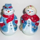 Fenton Glass Jadeite Christmas Snowman Snowlady Pocket Mouse Figurine LE #2/44