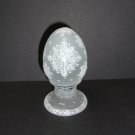 Fenton Glass Sparkly Christmas Snowflake Egg On Stand FAGCA Ltd ED 50 F Burton