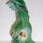 Fenton Glass Green Opal Sunflower Kitten Halloween Witch Figurine Ltd Ed #1/33