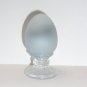 Fenton Glass Crystal Satin Egg Tuxedo Kitty Blue Crescent Moon FAGCA Ltd Ed 30