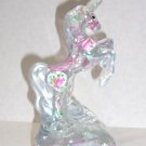 Fenton Glass Crystal Carnival Valentine Heart Unicorn Figurine Ltd Ed NFGS Burton