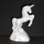 Mosser Glass Milk White Carnival Iridized Unicorn Figurine Former Fenton Mold