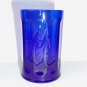 Mosser Glass Co. Logo Cobalt Blue Souvenir Shot Glass Cambridge, Ohio USA!