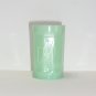 Mosser Glass Co. Logo Jadeite Jade Green Souvenir Shot Glass Cambridge, Ohio USA