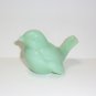 Fenton Glass Jadeite Jade Green Songbird Bird Figurine Mosser Made In USA